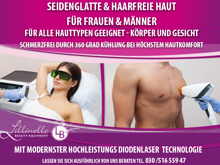 Seidenglatte-haarfreie-Haut-durch-Hochleistngs-Laser-Tecnologie