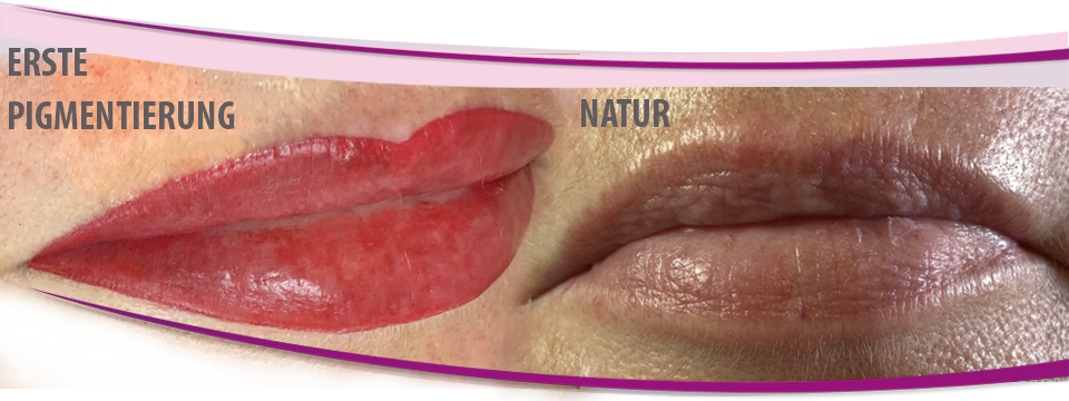 Lippen Erstpigmentierungs Behandlung