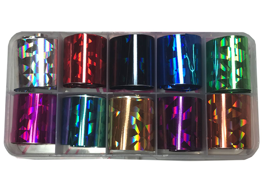 Transfer Folien Set 6 Multicolor  Hologramm